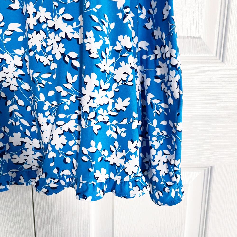 Draper James Blue Floral Ruffle Nightie - Picture 5 of 7